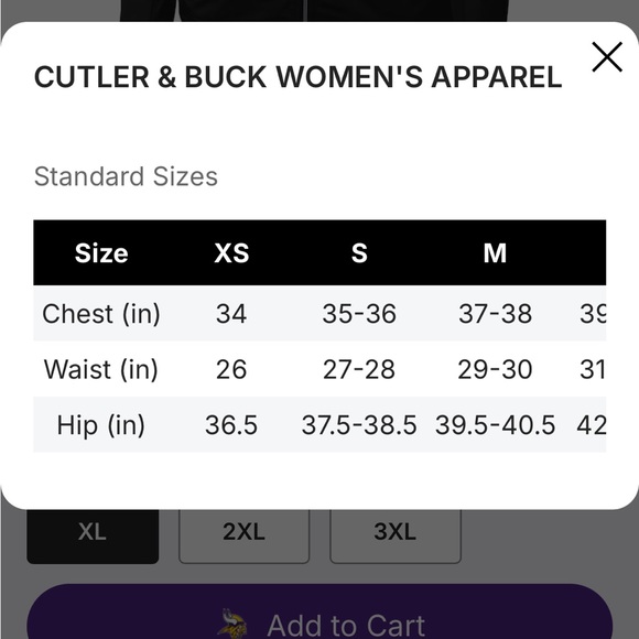 Cutter & Buck light purple Vikings Zip-Up Jacket - Picture 9 of 9